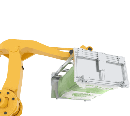 Automatic robotic palletiser machine arm