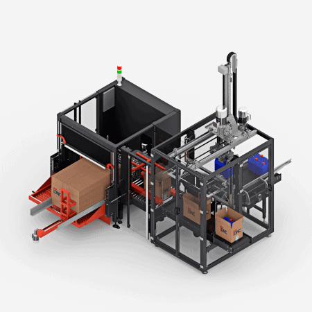 automatic case packer machine Bizzy over head angle