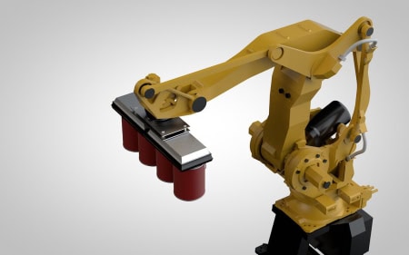 Robotic case packer arm