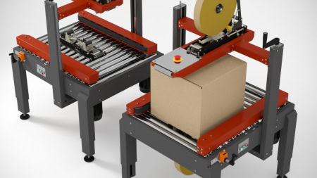 Series 15 case sealer sealing cardboard boxes