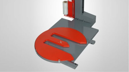 semi automatic stretch wrapper single part