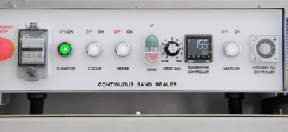 Vertical Gas flush continuous band sealer operation