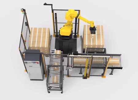Automatic robotic palletiser machine